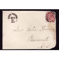 Canada-cover #13093-2c-Cape Fourchu,NS Jul 13 1901-B/S Yarmouth,NS-Jy 13 1901