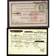 Canada-cover #13959-2c UPU-Toronto duplex "1" in oval-Jan 12 1893-England-receivi