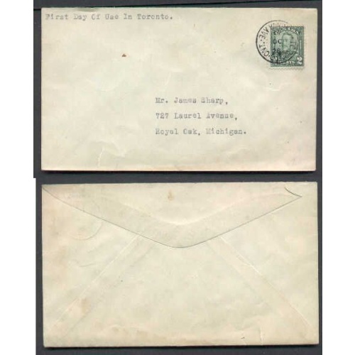 Canada-cover #4851-2c scroll on FDC [#150]-Toronto, Ont-Oct 17 1928-Unitrade