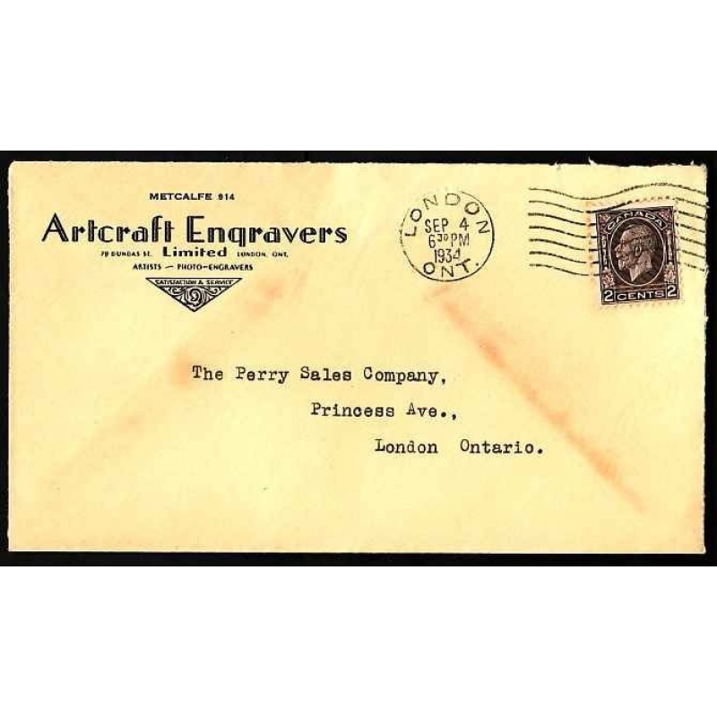 Canada-#9538 - 2c KGV medallion-Middlesex Cnty-London,Ont-Sep 4 193