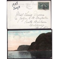 Canada-cover #10380-1c Tercentenary-p/c- Manoir Richrield,Que-Au 8 1908