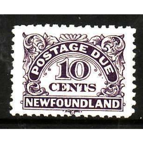 Newfoundland-Sc#J6- id5-unused NH 10c dark violet postage due-1939