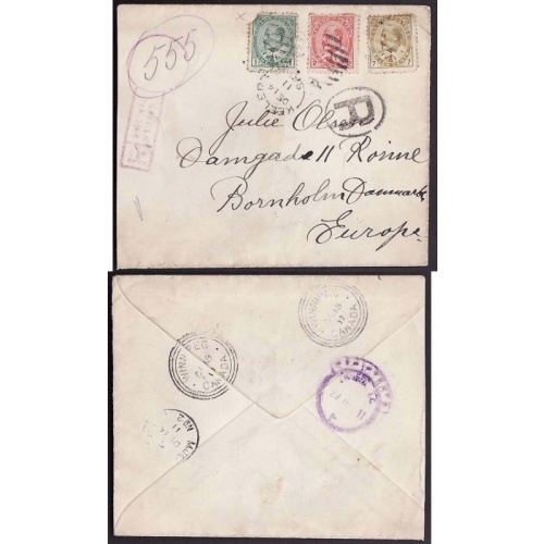 Canada-cover #10167-1c[corner missing]+2c+7c Edwards reg'd-Keeler,Sask-De 14