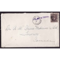 Canada-#9541 - 2c KGV medallion + 1c ? [ stamp fell off ]-Huron County-Dungann