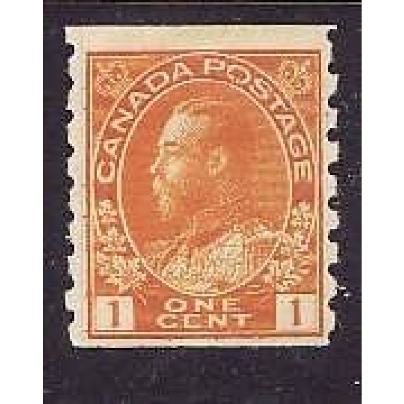 Canada-Sc#126- id30-unused og hinged 1c KGV coil-1923-once part of a paste-up pair-