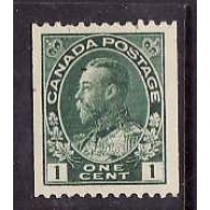 Canada-Sc#131- id7-unused og hinged 1c KGV coil-1915-24-very small spot on