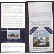 Canada-Unitrade#FWH5-unused NH Federal Wildlife Habitat booklet-Birds-Swans-1989-