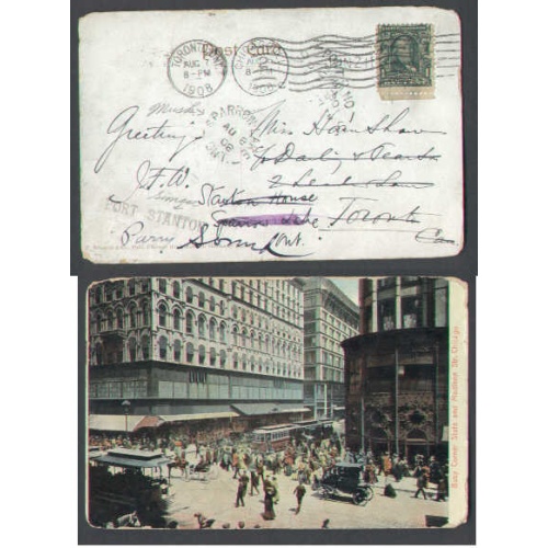 Canada-cover #4289-1c-Muskoka Dist-address to Toronto-re-routed-Sparrow Lake
