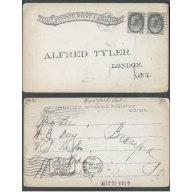 Canada-cover #5826 - 1/2c(2) private p/c-Brant Cty-Brantford,Ont-Au 27 1912