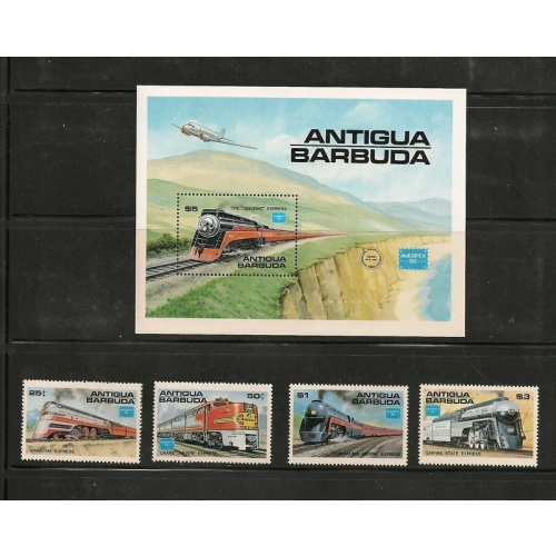 ANTIGUA Scott # 934 - 938 Trains MNH F-VF
