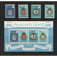 ASCENSION IS Scott # 134 - 37a (Stanley Gibbons 130-134) Naval Arms Type MNH F-VF