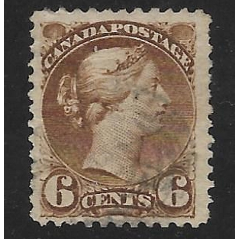 CANADA Scott / Unitrade #39 - 6 cents Small Queen Issue used, Fine - Very Fine