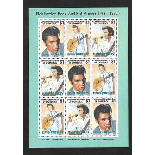 DOMINICA Scott # 1544 (3 strips of 3 #a-c) Elvis Presley MNH F-VF