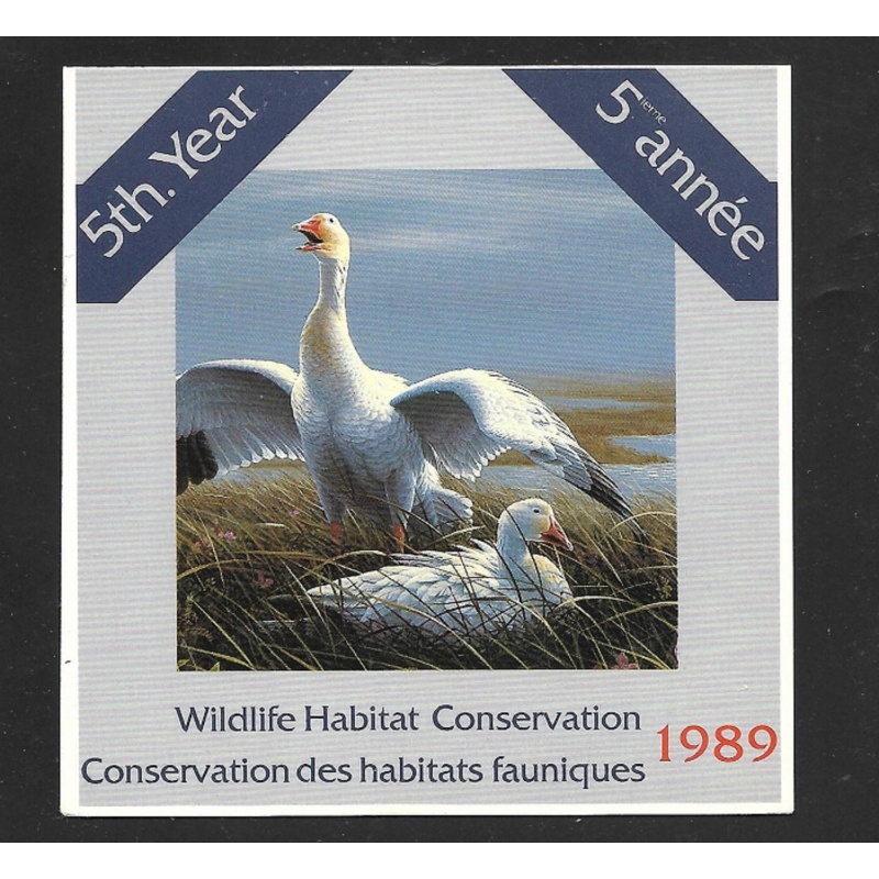 CANADA VanDam Catalogue # FWH5 $7.50 SNOW GEESE BOOKLET MNH F-VF