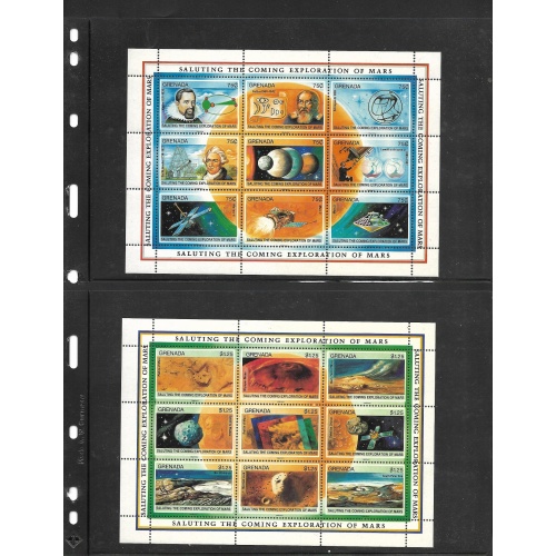GRENADA Scott #'s 1999 -2002 Souv Sheets of 9  Exploration of Mars, MNH F-VF