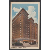 Vintage Postcard -TORONTO, ONTARIO Ford Hotel, Street View, Automobiles