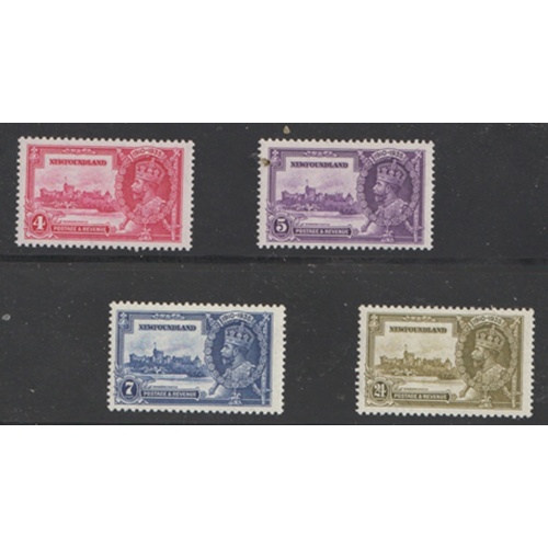 NEWFOUNDLAND - Scott / Unitrade #225 - 229 Mint Never Hinged, Fine to Very Fine - Silver Jubilee