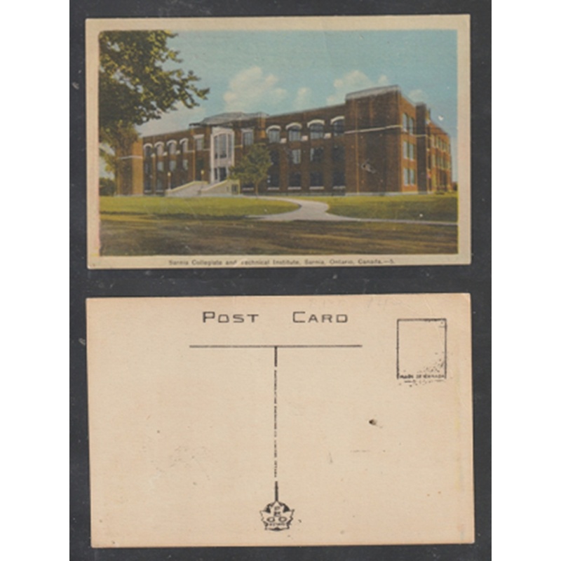 Sarnia Ontario (Lambton County)  Postcard Sarnia Collegiate and Technical Institute Unposted