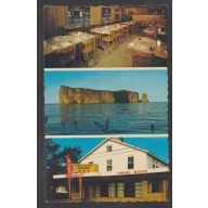 Multi-View Chrome Postcard - PERCE, QUEBEC - Biard's Restaurant