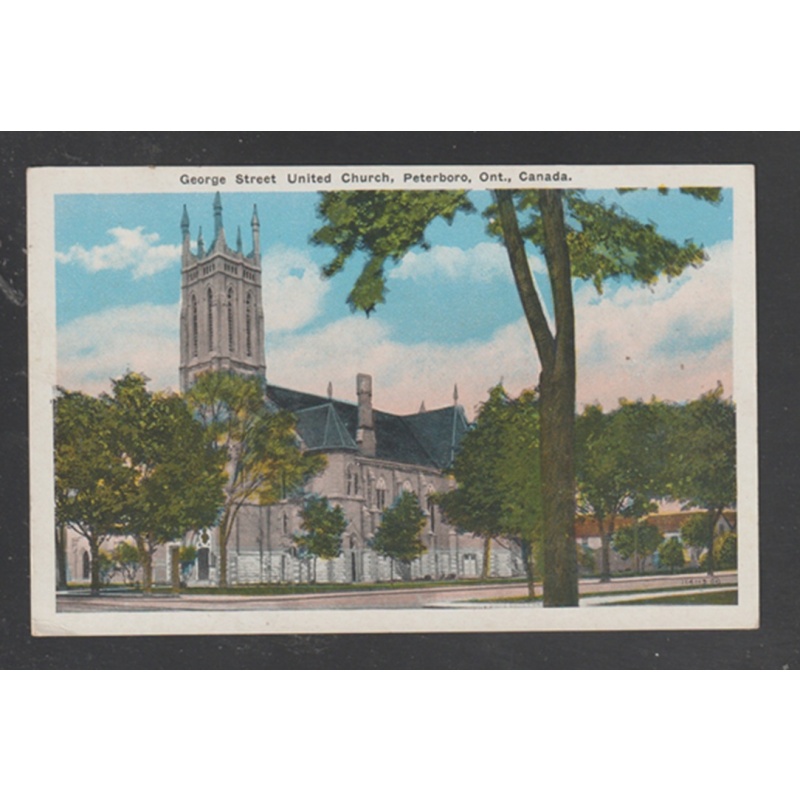 Postcard PETERBOROUGH ONTARIO George Street United Church unposted white border