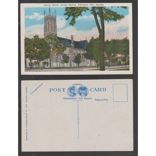 Postcard PETERBOROUGH ONTARIO George Street United Church unposted white border