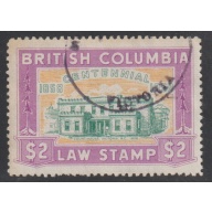 British Columbia 1958 Centennial Issue Stamp - Van Dam #BCL50 - used fine - very fine