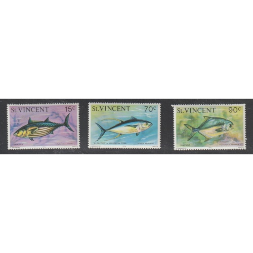 ST. VINCENT Scott #'s 472 - 474 Fish MNH F-VF