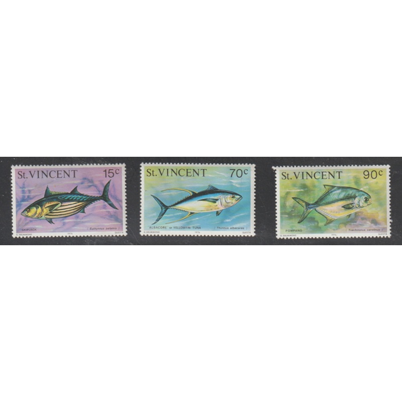ST. VINCENT Scott #'s 472 - 474 Fish MNH F-VF