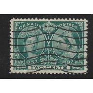 CANADA Scott / Unitrade #52 - 2 cents Diamond Jubilee Issue - Used, F - VF