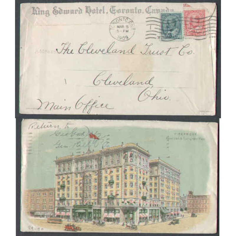 Canada-cover #6070-2c+1c-advert-York Cnty-Toronto,Ont-King Edward Hotel -
