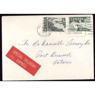 Canada-cover #13407-25c+20c Special Delivery-Edmonton,Alberta-1st day of
