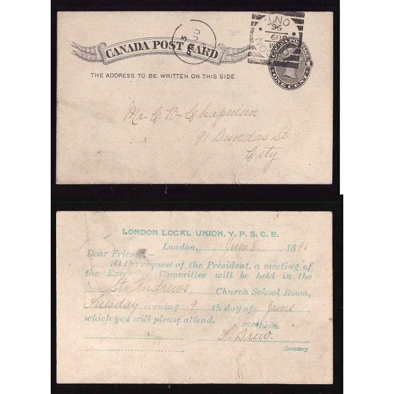 Canada-cover #14326-1c-Middlesex cnty-London Squared-Ju 9 1896-announce