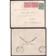 Canada-cover #10170-1c+2c(2) Edwards to France-Edmonton, Alta-Mar 16 1912-