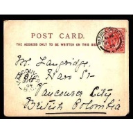 GB-cover #13528-1p p/c to Vancouver-receiving-Vancouver,BC-13 JU 10 1904 -
