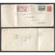 Canada-cover #5069-3c + 10c regd-Sudbury District-Whitefish Falls,Ont - Sp 10 1935