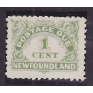 Newfoundland -Sc#J1a- id70-unused hinged og 1c Postage Due-1939-perf 10-10.5
