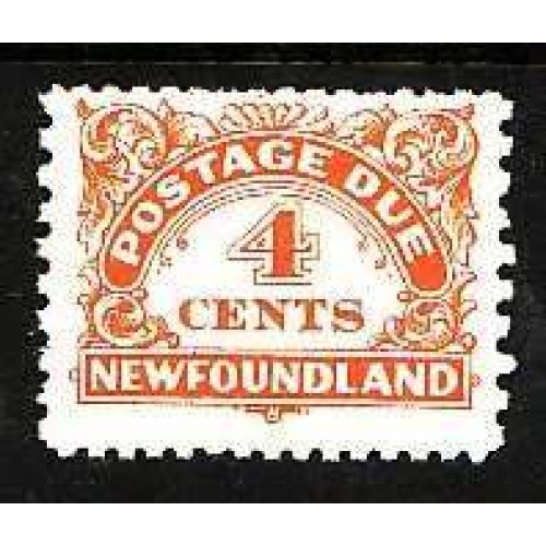 Newfoundland-Sc#J4- id16-unused NH 4c Postage Due-1939-some rough