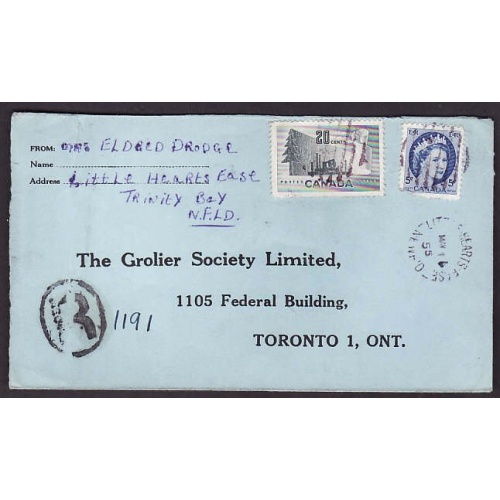 Canada-cover #9928-20c Paper Mill+5c Wilding reg'd-Little Hearts Ease-B/S "St J & PAB RPO-