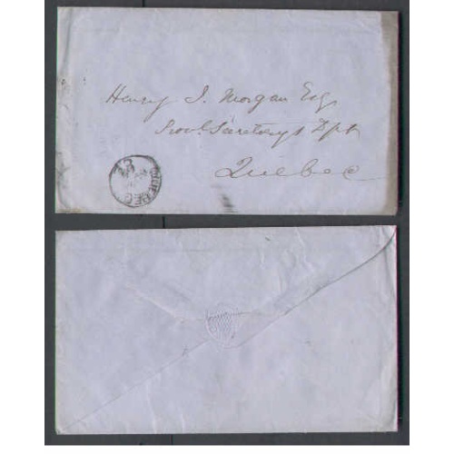 Canada-cover #5039-Stampless-Quebec,CE-Au 31 1865-no rating-not marked Free