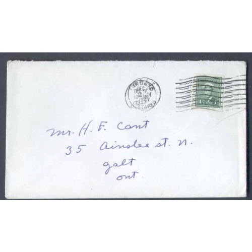 Canada-9705-1c KGVI war [ coil #263 ]-circular rate-York County -Toronto,Ont-Dec
