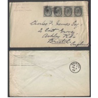 Canada-cover #4999-1/2c(4)-Montreal-2c Empire letter rate to England-Century Stamp