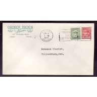 Canada-cover #13757-Illustrated-George Dicks Flowers-Middlesex Cty-London,Ont