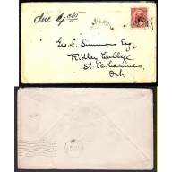 Canada-cover #10142-2c KEVII-"Due 4c"-Lanark cnty-Maberly,Ont-Ap 14 1904-