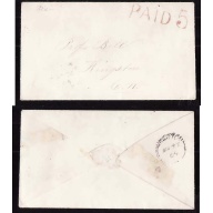 Canada-cover #14365-Stampless-Niagara,CW[very light] Ap 26 1865-H/S Paid 5