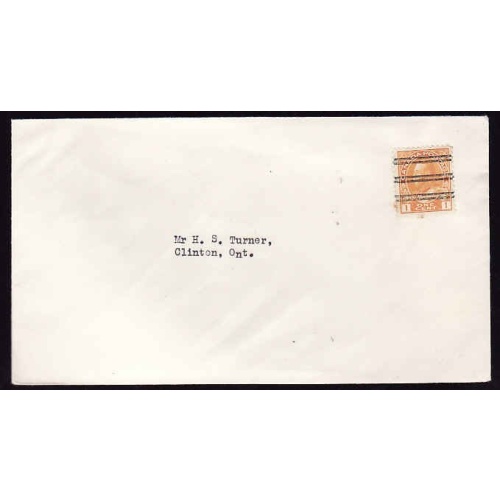 Canada-cover #12875-1c Admiral precancel-domestic printed matter rate -