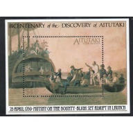 Aitutaki Sc 434 1989 Mutiny on Bounty stamp sheet mint NH