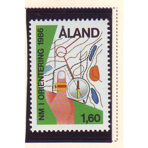 Aland Finland Sc 24 1986 Orienteering stamp mint NH