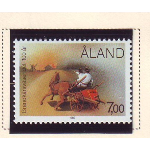 Aland Sc 26 1987 Volunteer Fire Brigade Anniversary stamp mint NH