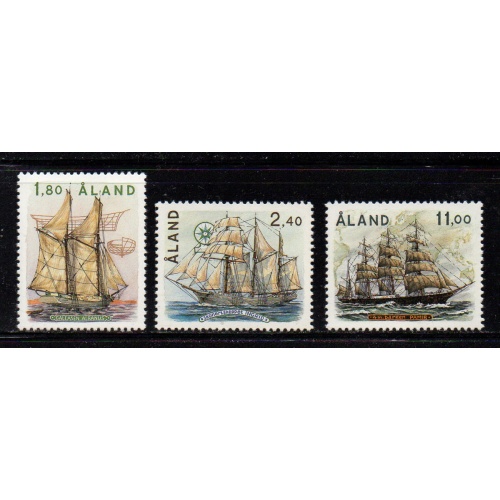 Aland Sc 31-33 1988 Sailing Ships  stamp set mint NH