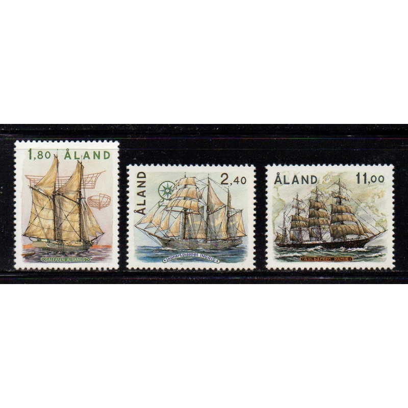 Aland Sc 31-33 1988 Sailing Ships  stamp set mint NH